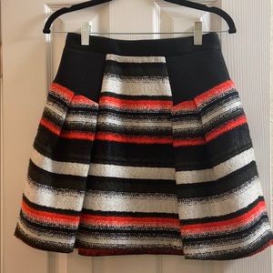 Milly Skirt Size 2 black/white/orange